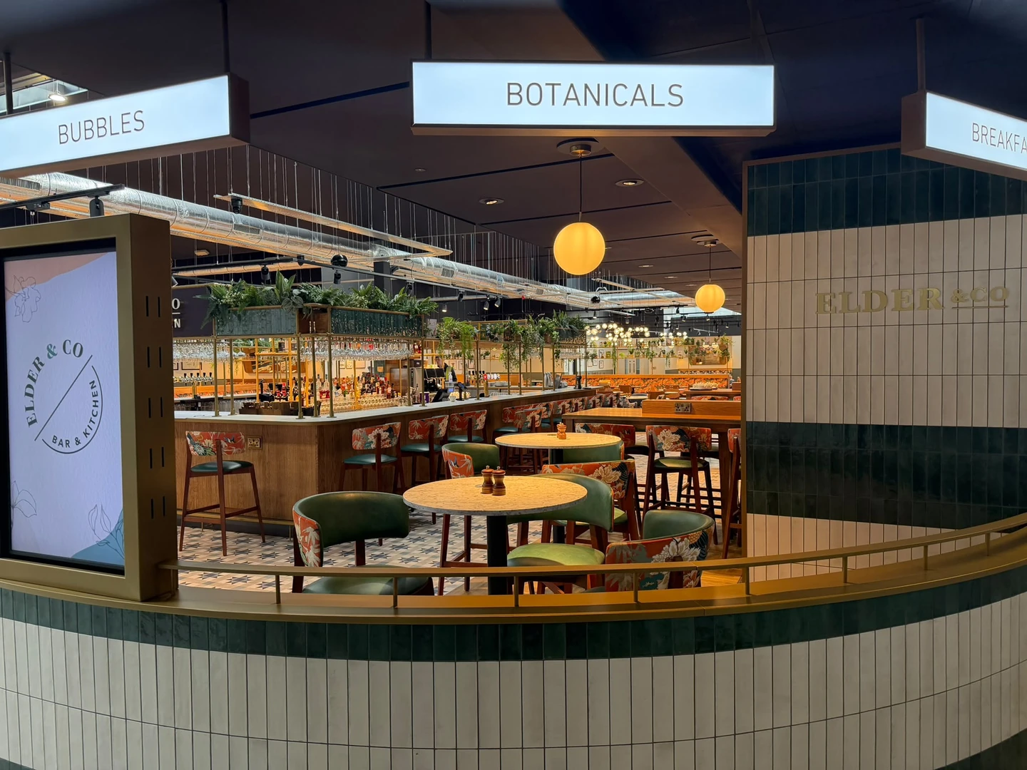 Completed Elder & Co bar at Belfast International Airport