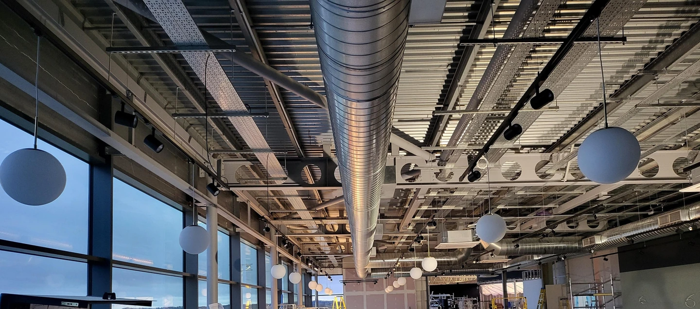 Lighting and ventilation at Aster & Thyme, Newcastle International Airport
