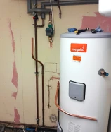 Wagamama Cheshire Oaks hot water cylinder installation, project photograph 2